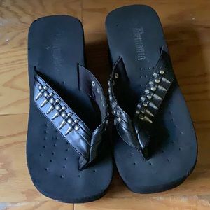 demonia bullet platform sandals